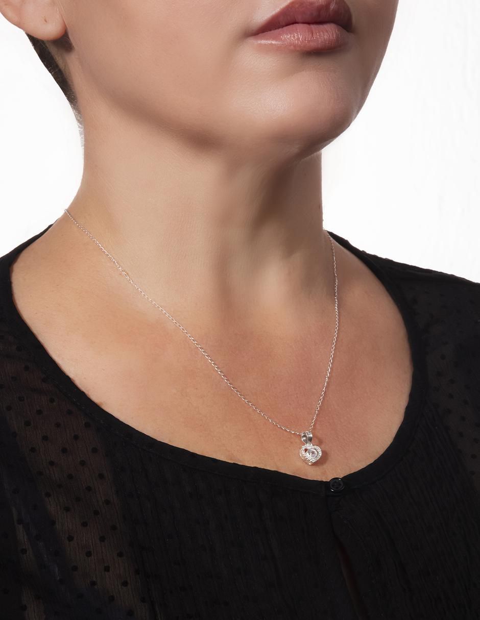 Collar de corazón de plata P 925