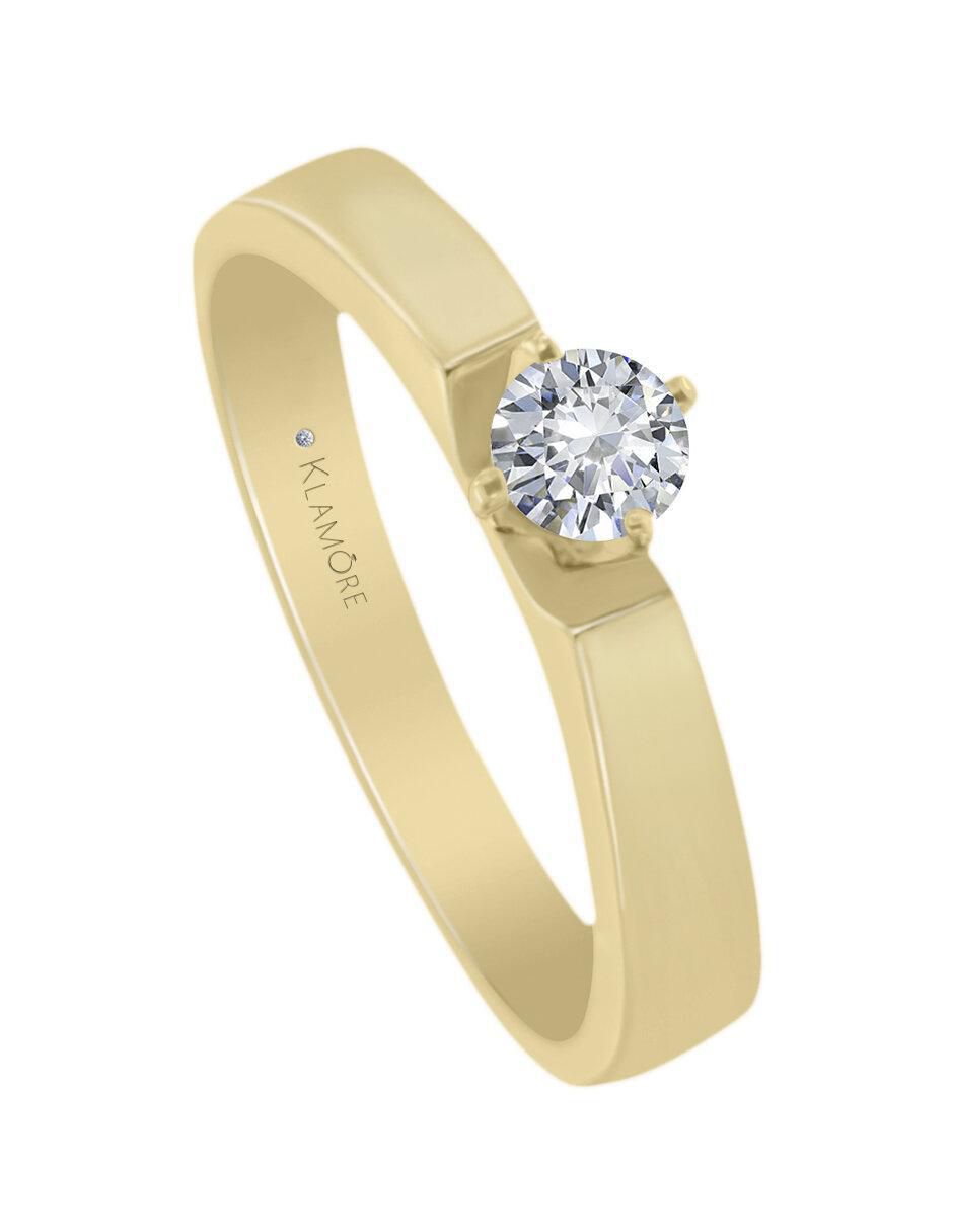 Solitario 14 k Rouse diamante 4