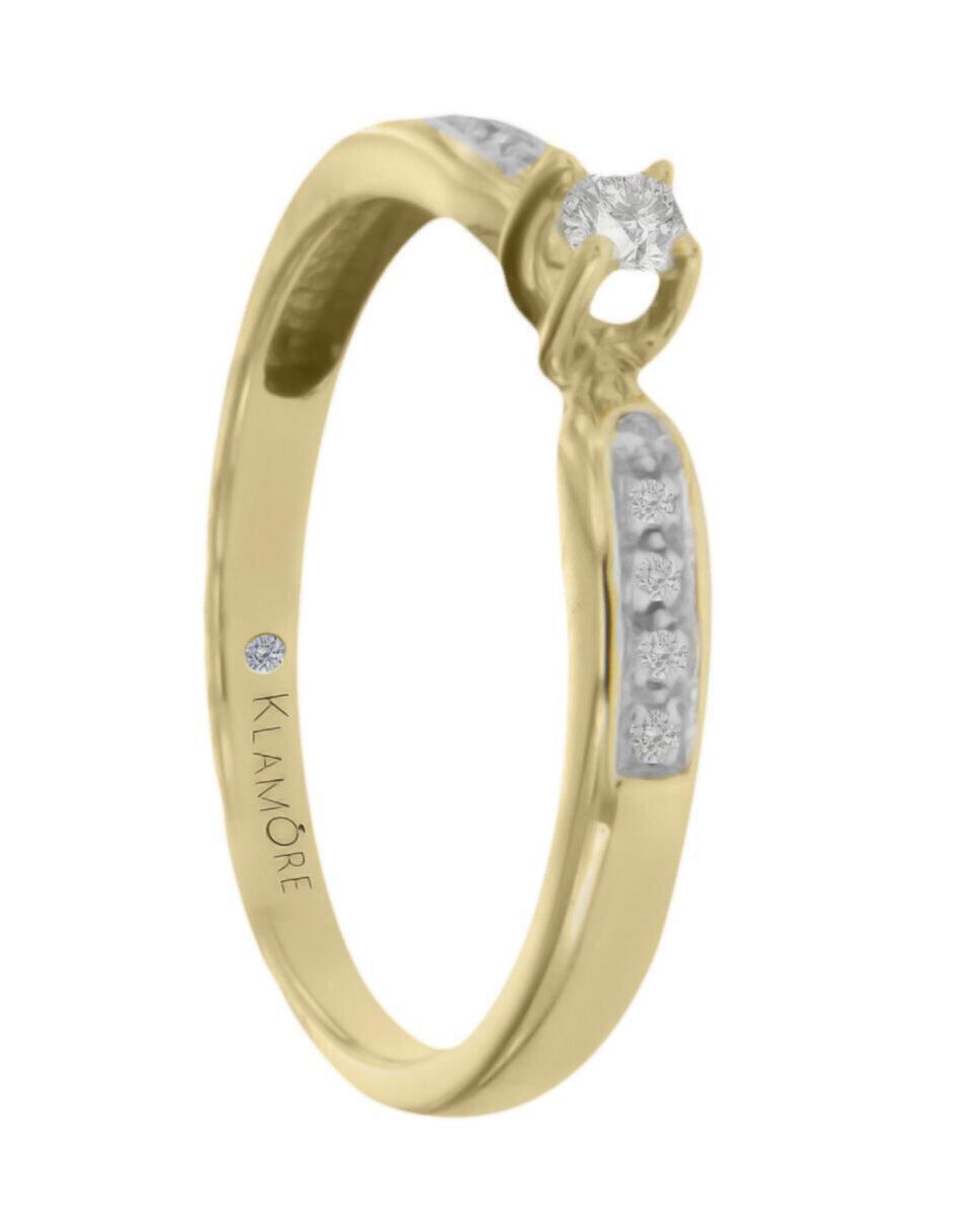 Solitario 14 k Atira diamante 3