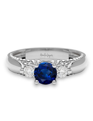 Anillo de compromiso 14 k zafiro Anillo de compromiso 14 k zafiro