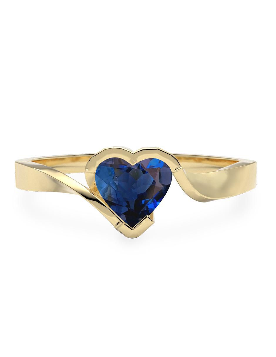 Anillo de compromiso 14 k zafiro Anillo de compromiso 14 k zafiro
