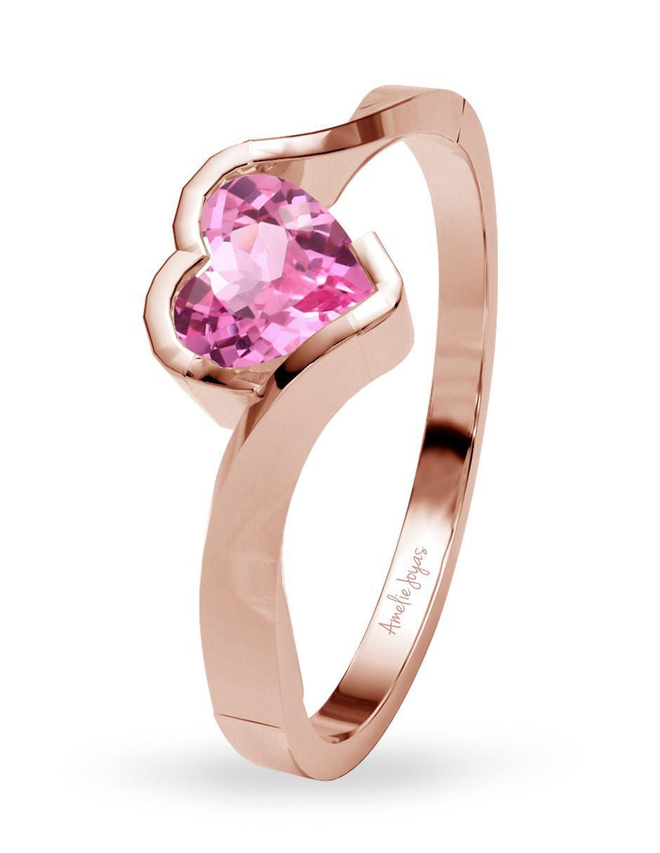 Anillo de compromiso 14 k zafiro 3