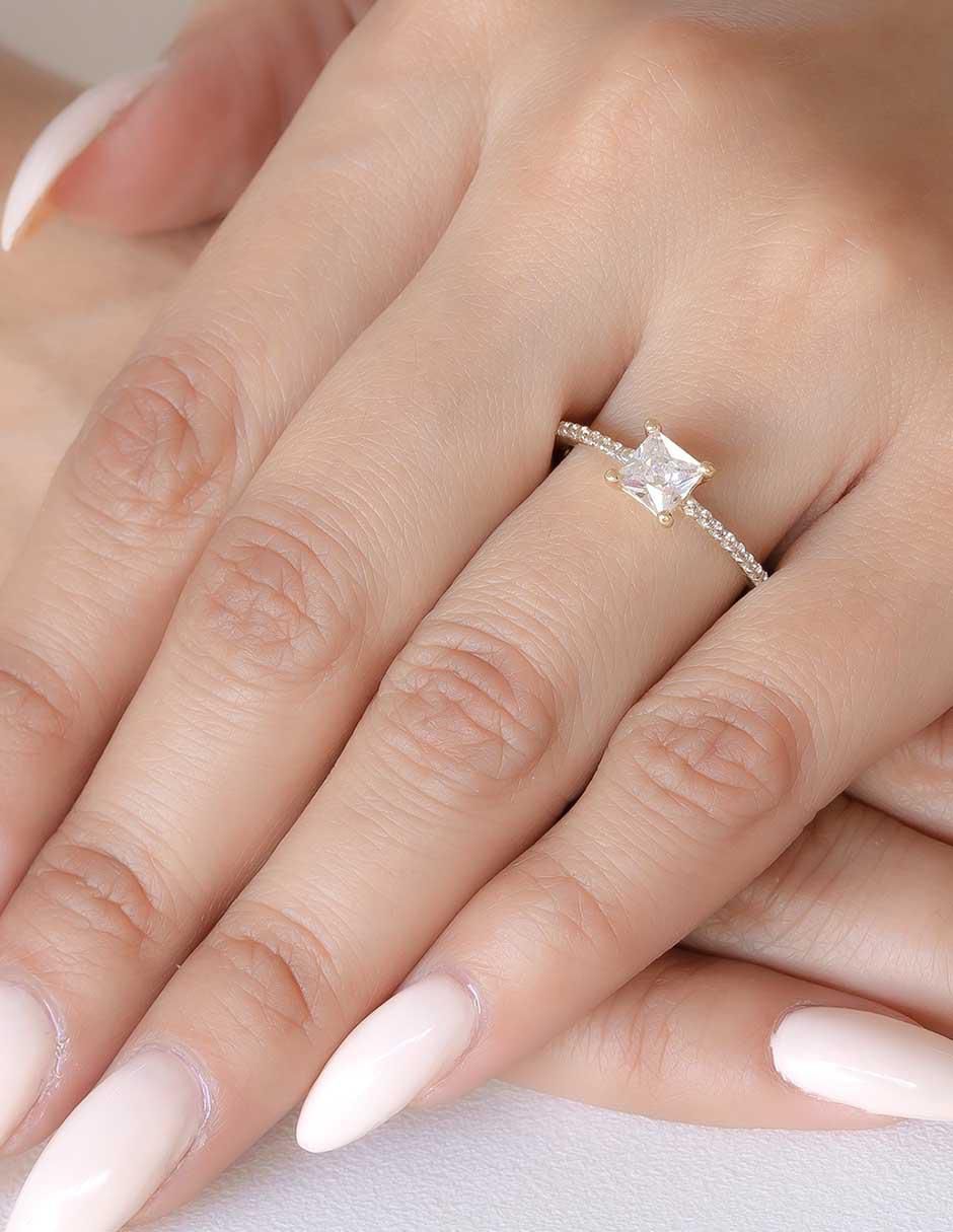 Anillo de compromiso 14 k 4
