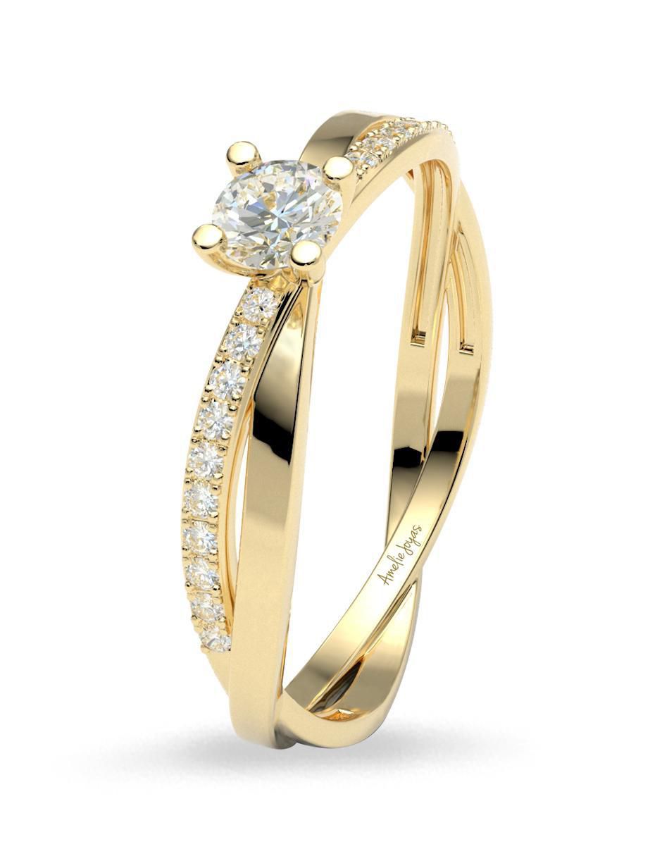 Anillo de compromiso 14 k 3