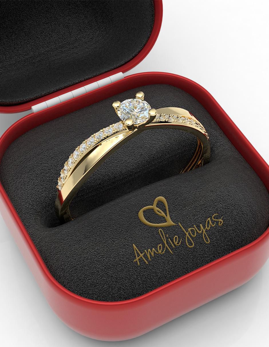 Anillo de compromiso 14 k 2