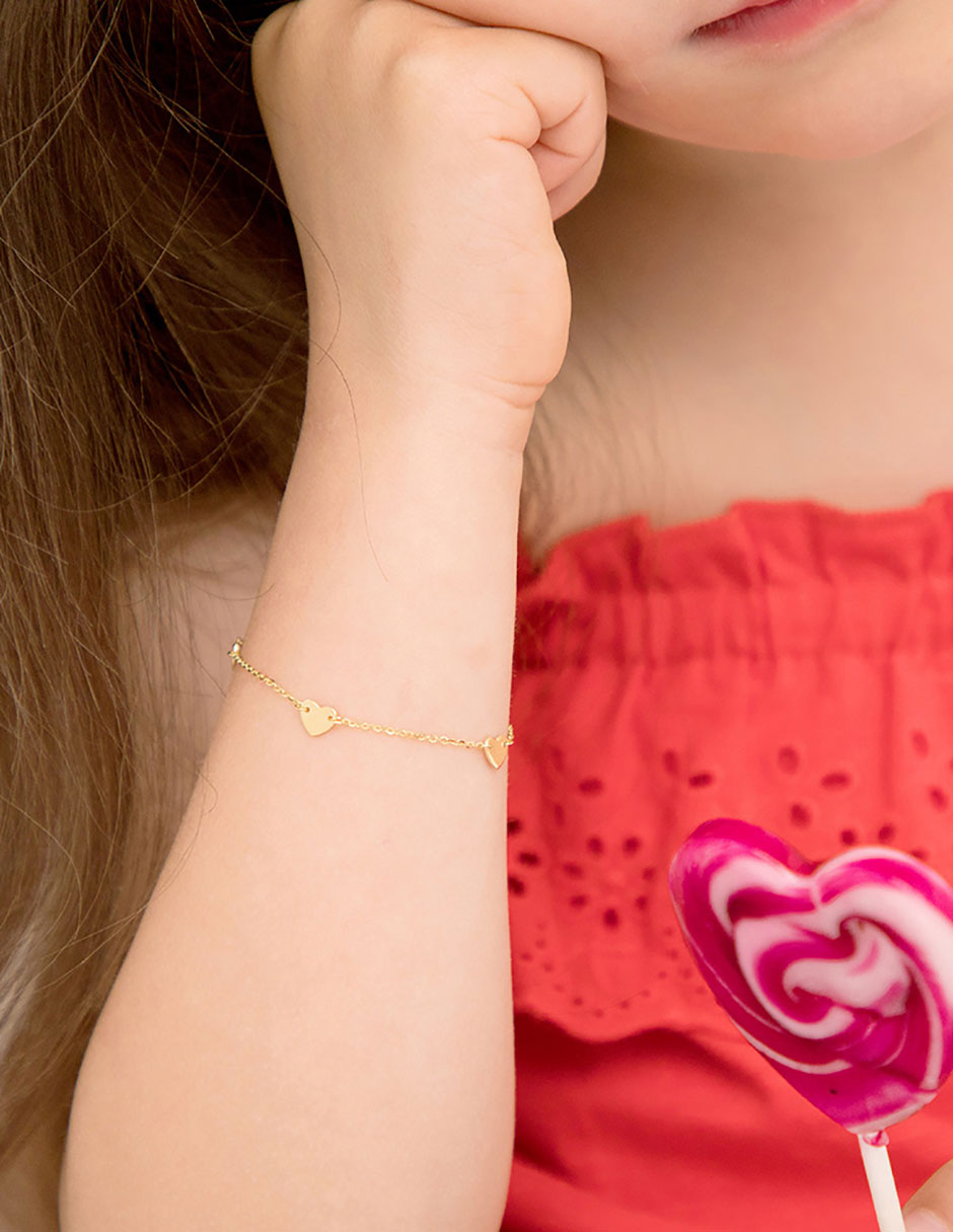 Pulsera de oro amarillo 14 K acabado brillante 3