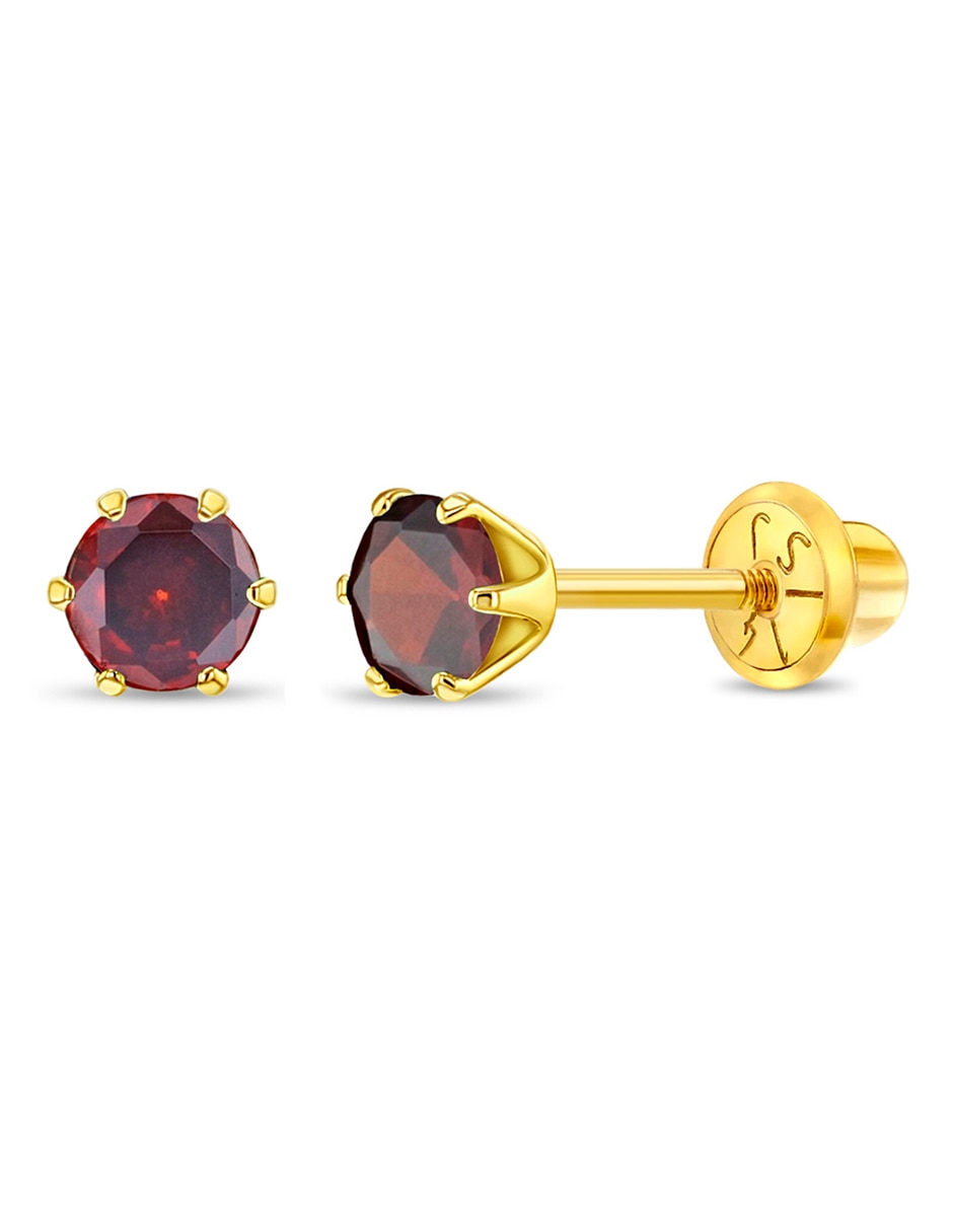 Broqueles de oro amarillo 14 K con acabado brillante Broqueles de oro amarillo 14 K con acabado brillante