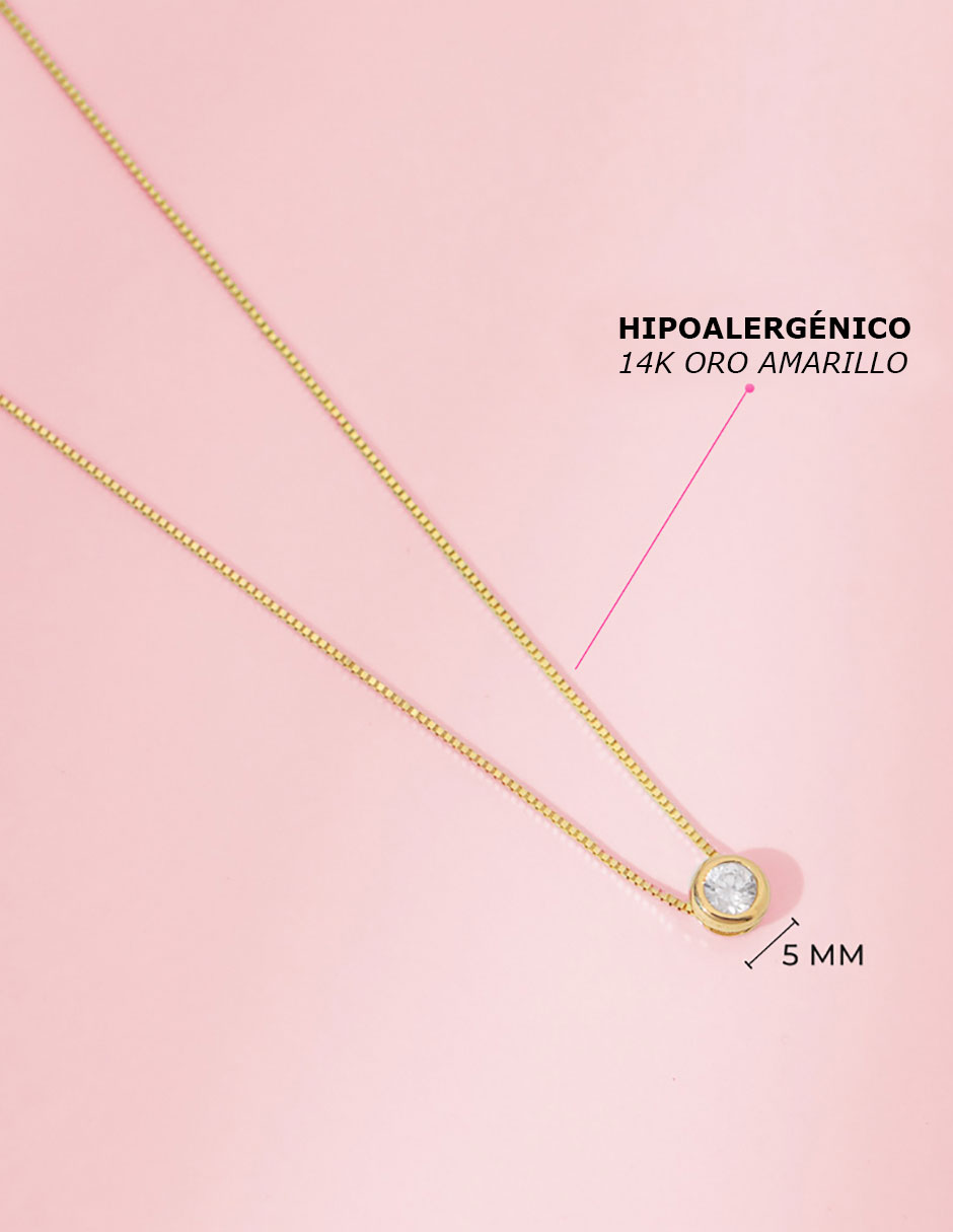 Collar de oro amarillo 14 K