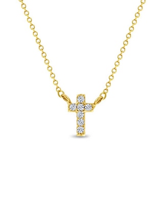 Collar de cruz In Season Jewelry de oro amarillo 14 K