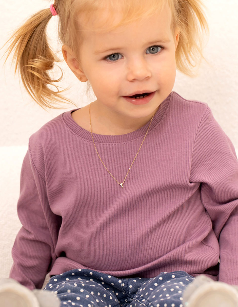 Collar de cruz In Season Jewelry de oro amarillo 14 K