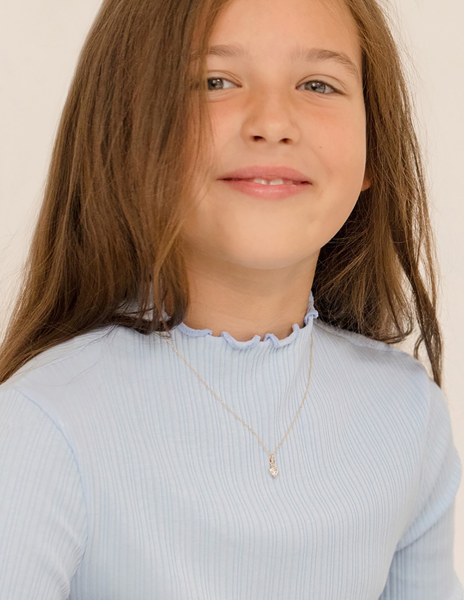 Collar de corazón In Season Jewelry de oro amarillo 14 K