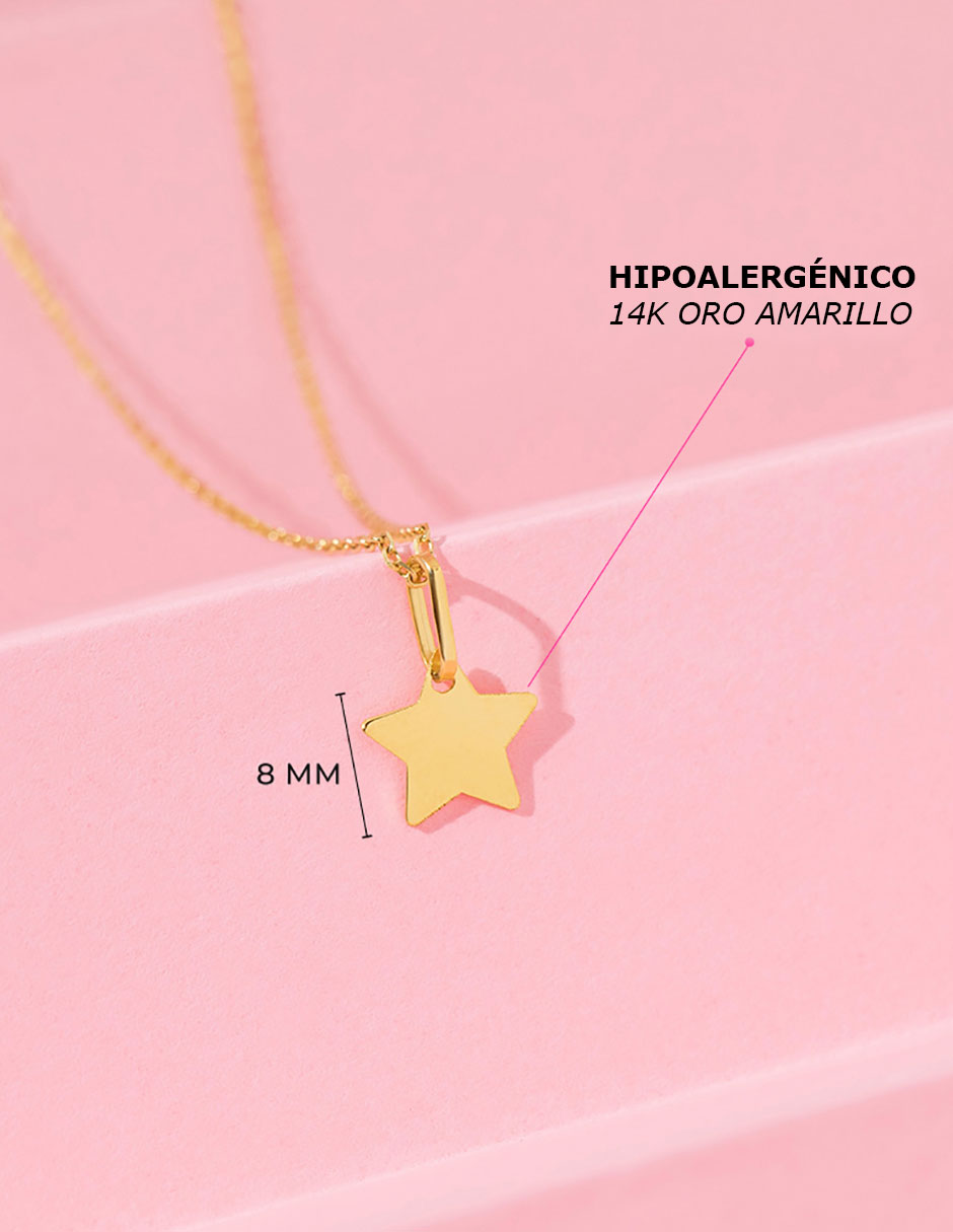Collar de oro amarillo 14 K 4