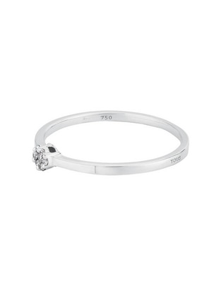 Anillo redondo Diamonds de oro blanco diamante brillante 1