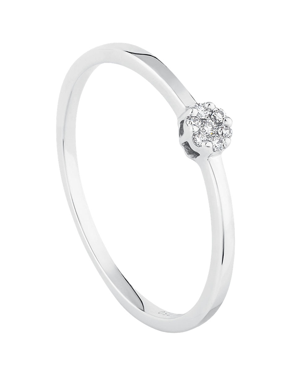 Anillo redondo Diamonds de oro blanco diamante brillante