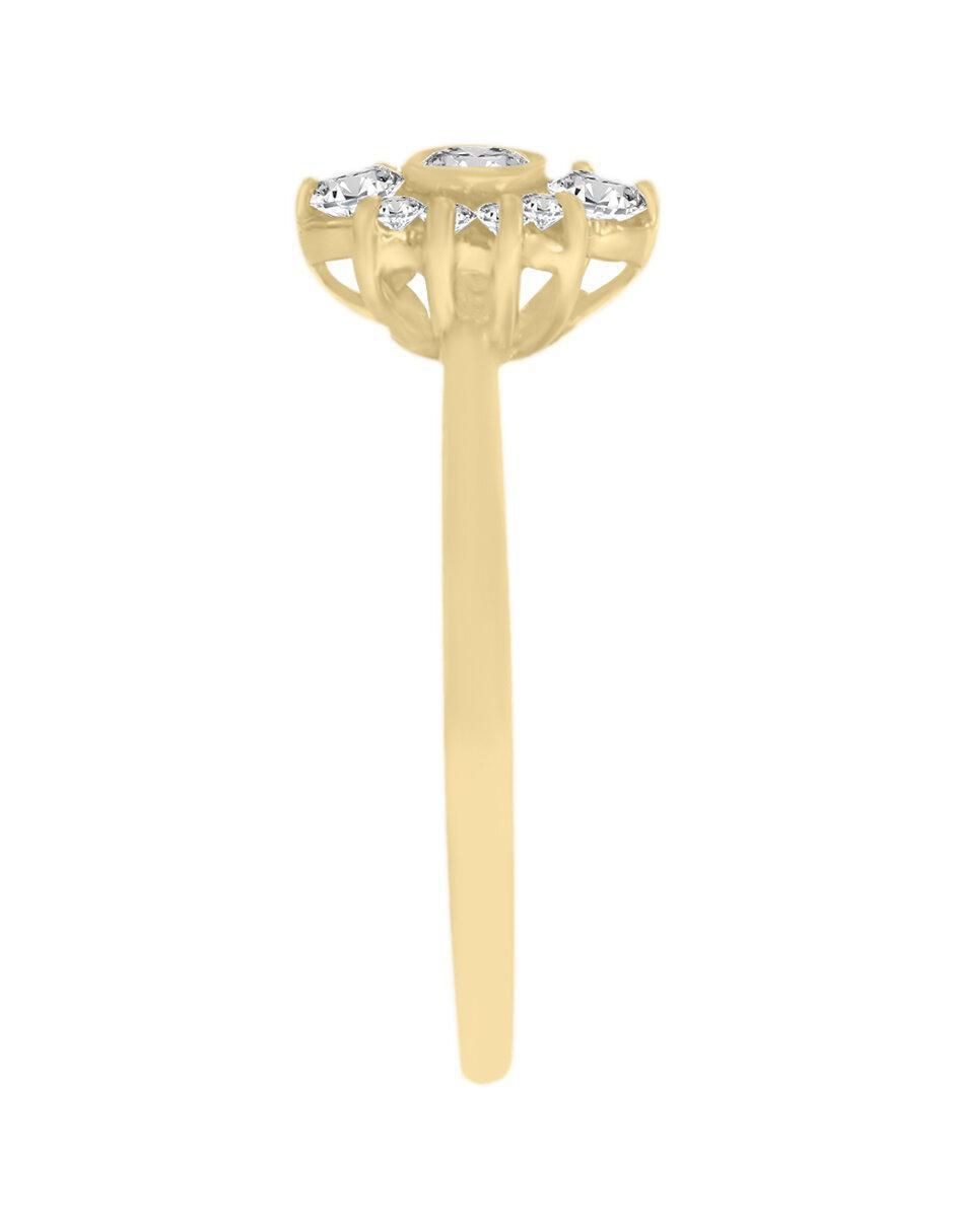 Solitario 14 k Finea diamante 3