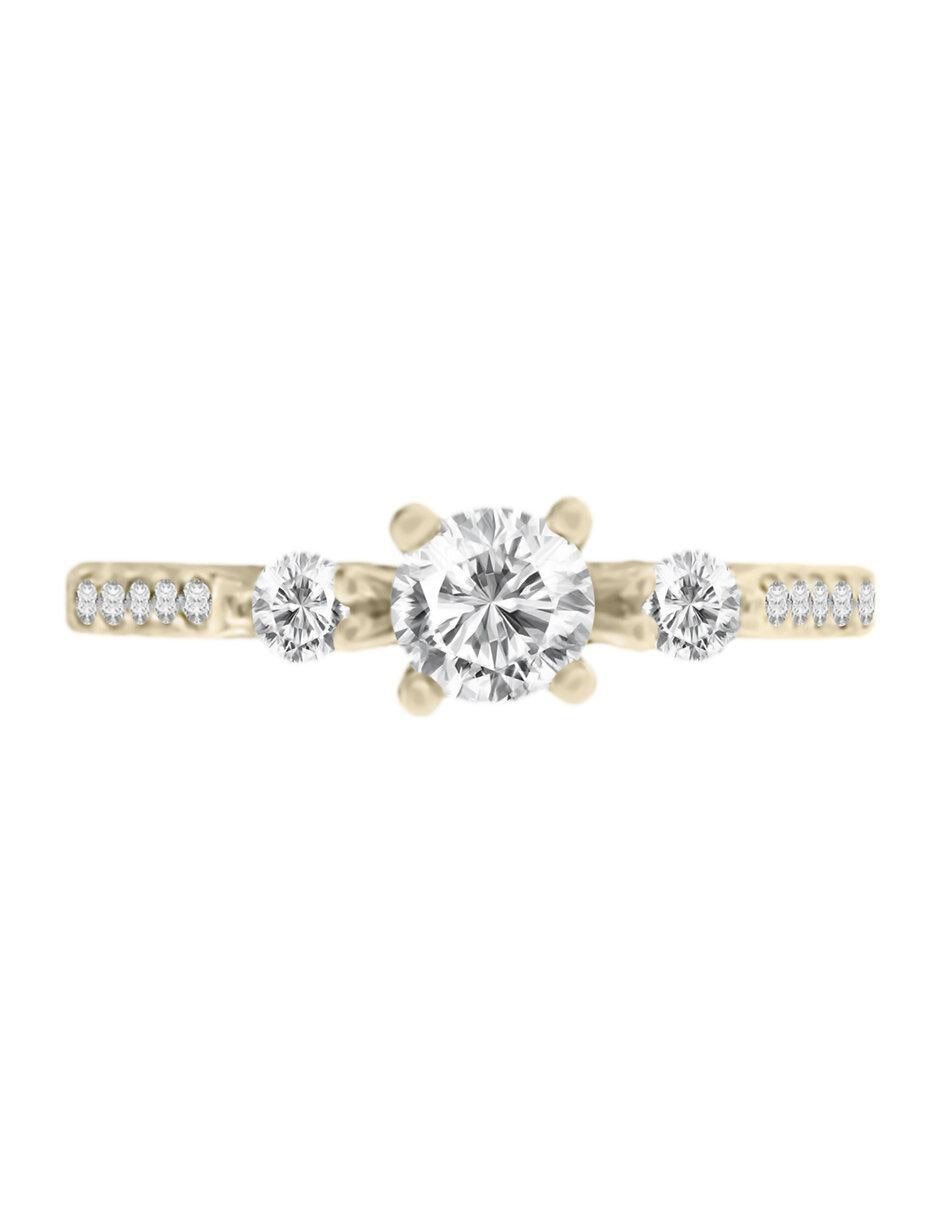 Solitario 14 k Princess diamante Solitario 14 k Princess diamante