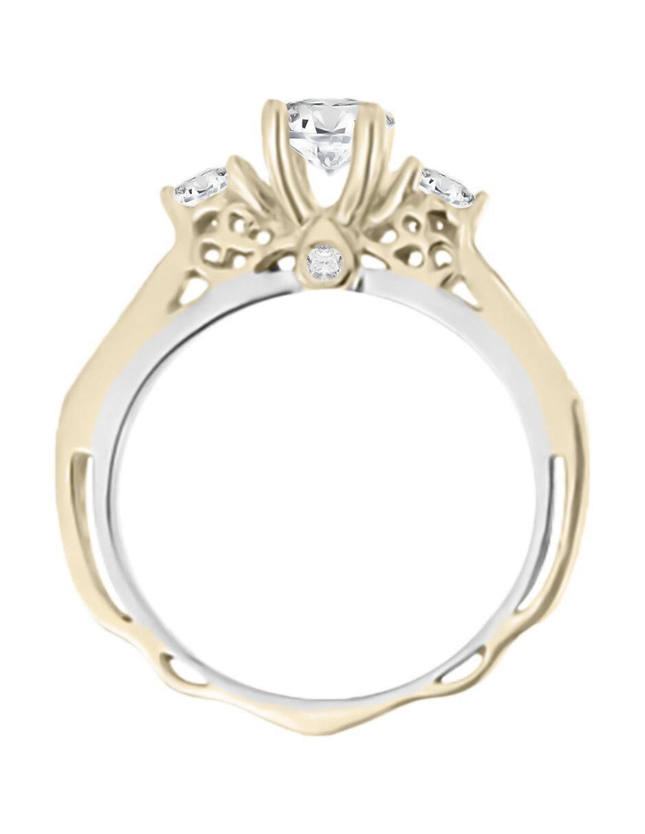 Solitario 14 k Princess diamante 3