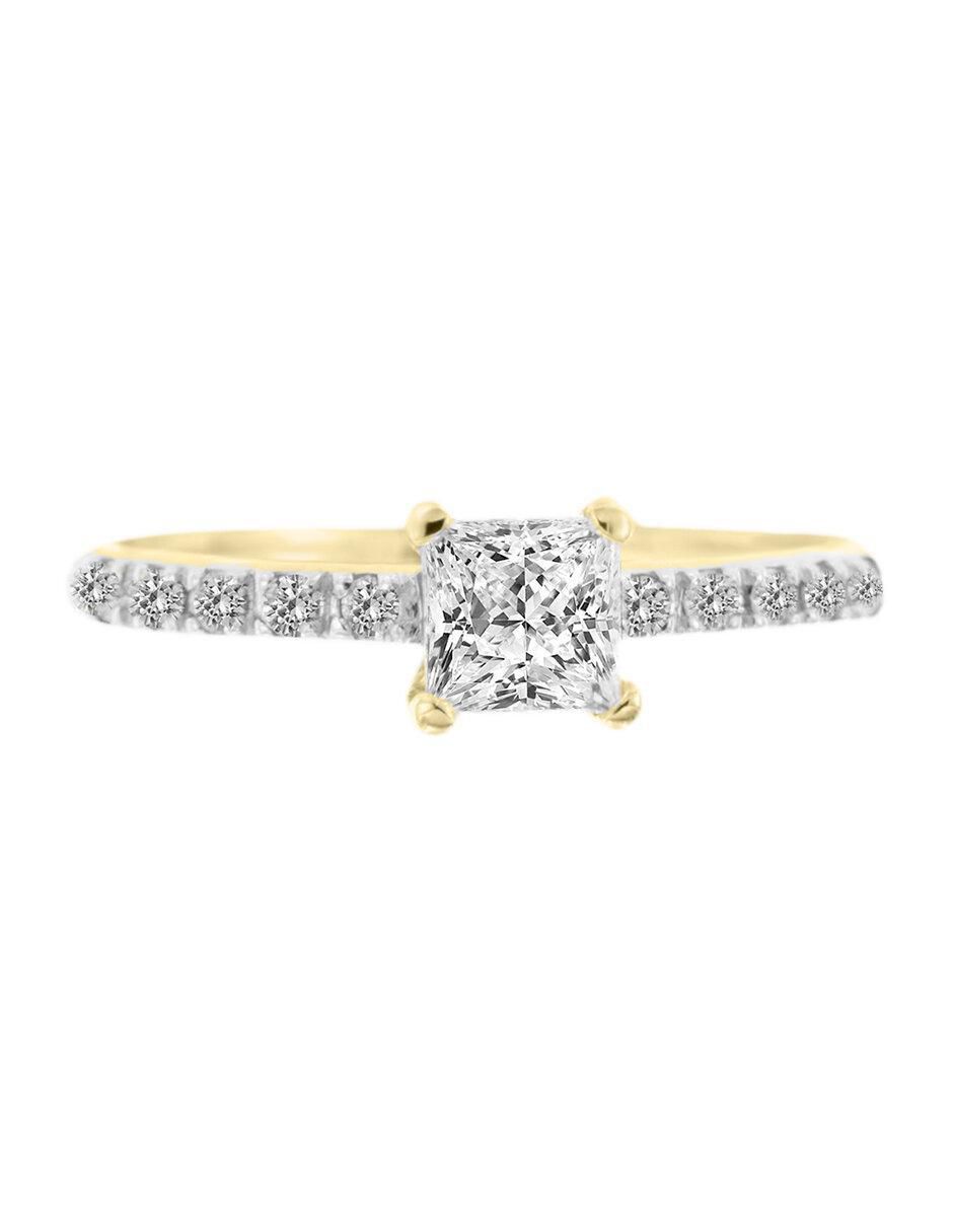 Solitario 14 k Kephi diamante
