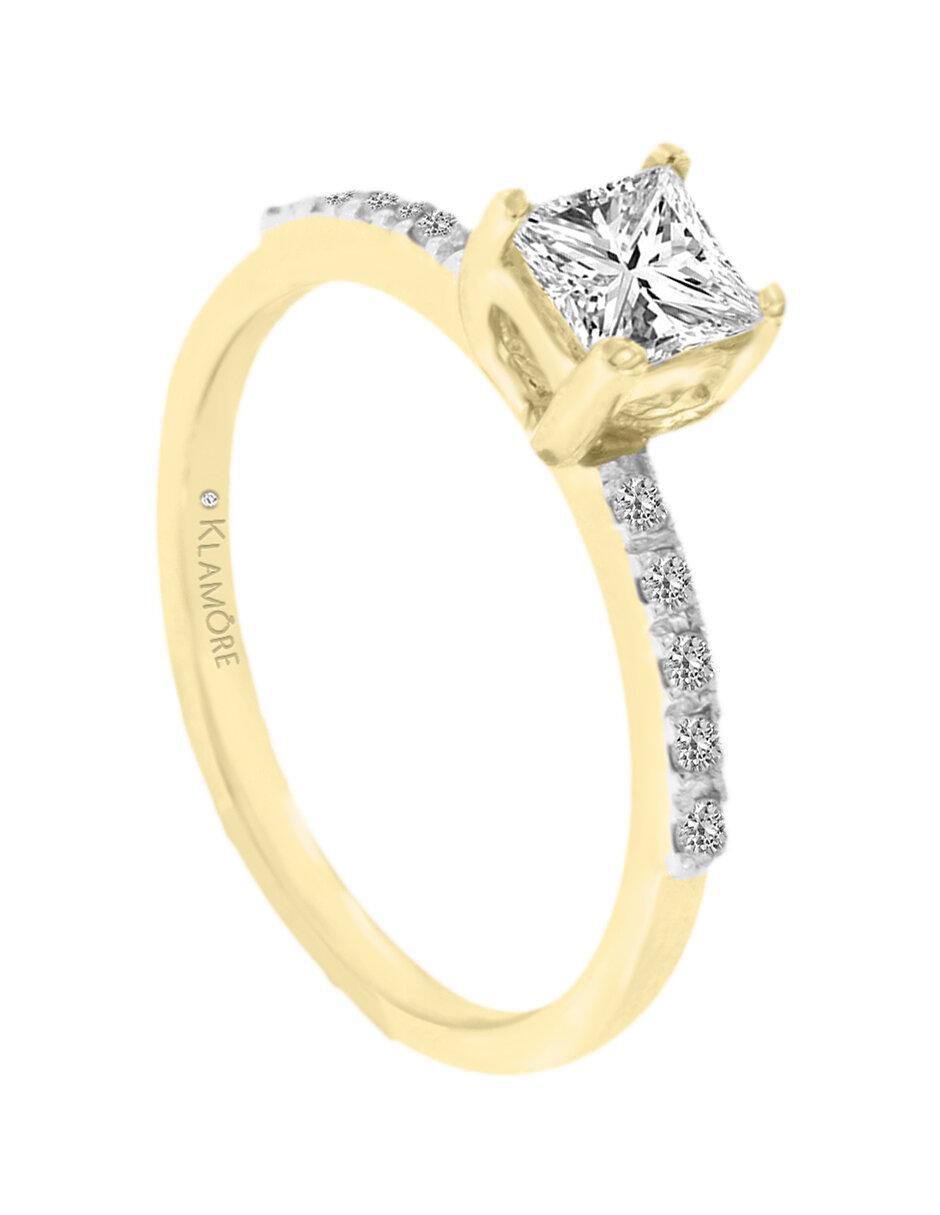 Solitario 14 k Kephi diamante 4