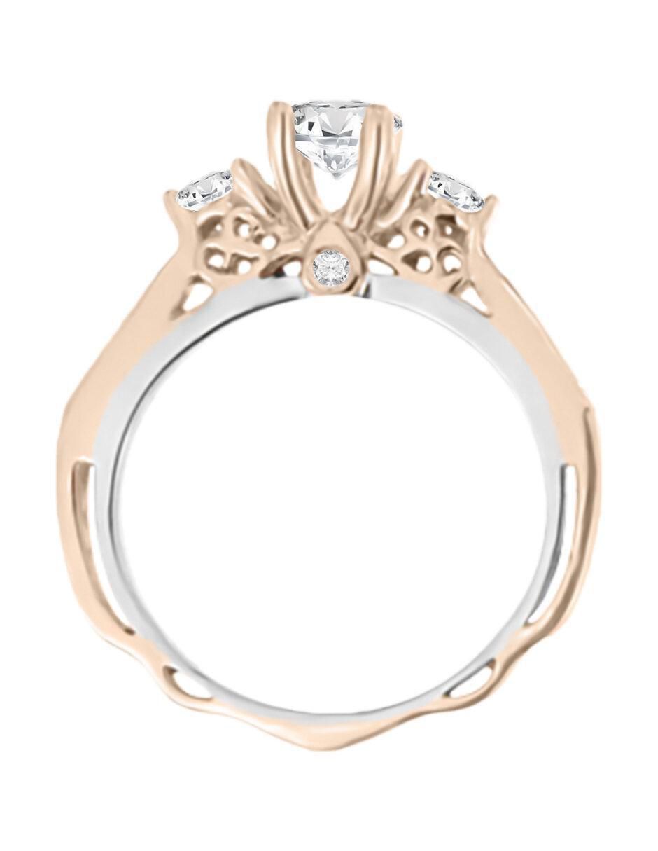 Solitario 14 k Princess diamante 2