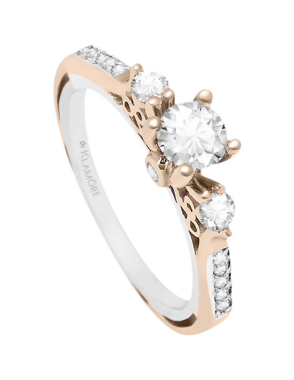 Solitario 14 k Princess diamante 3