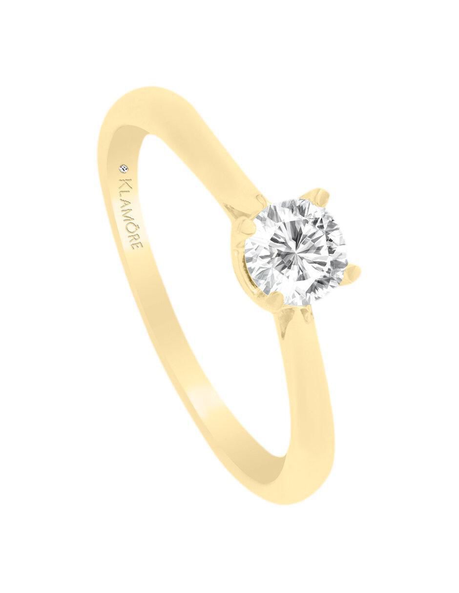 Solitario 14 k Ghalia diamante 4