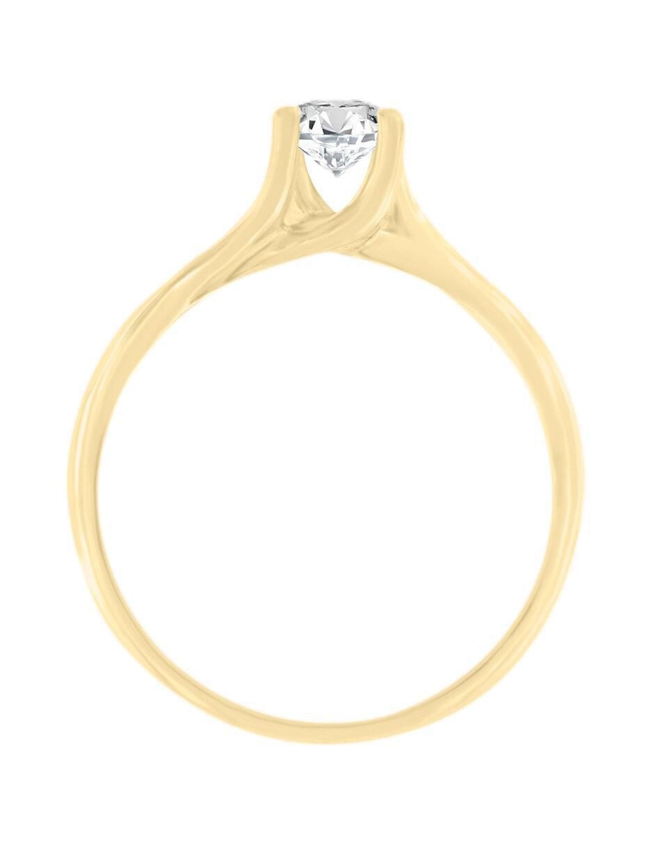 Solitario 14 k Kiara diamante 4
