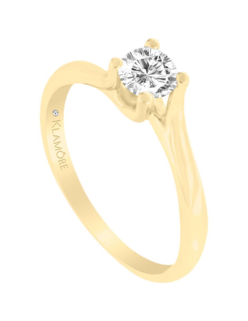Solitario 14 k Kiara diamante 3