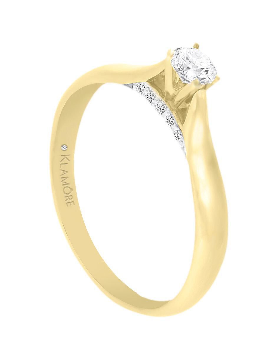 Solitario 14 k Madison diamante 3