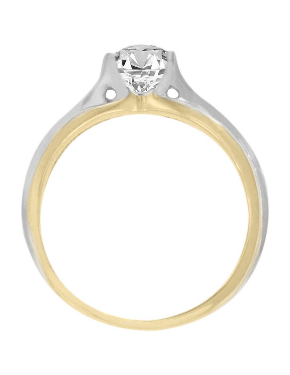 Solitario 14 k Haley diamante 5