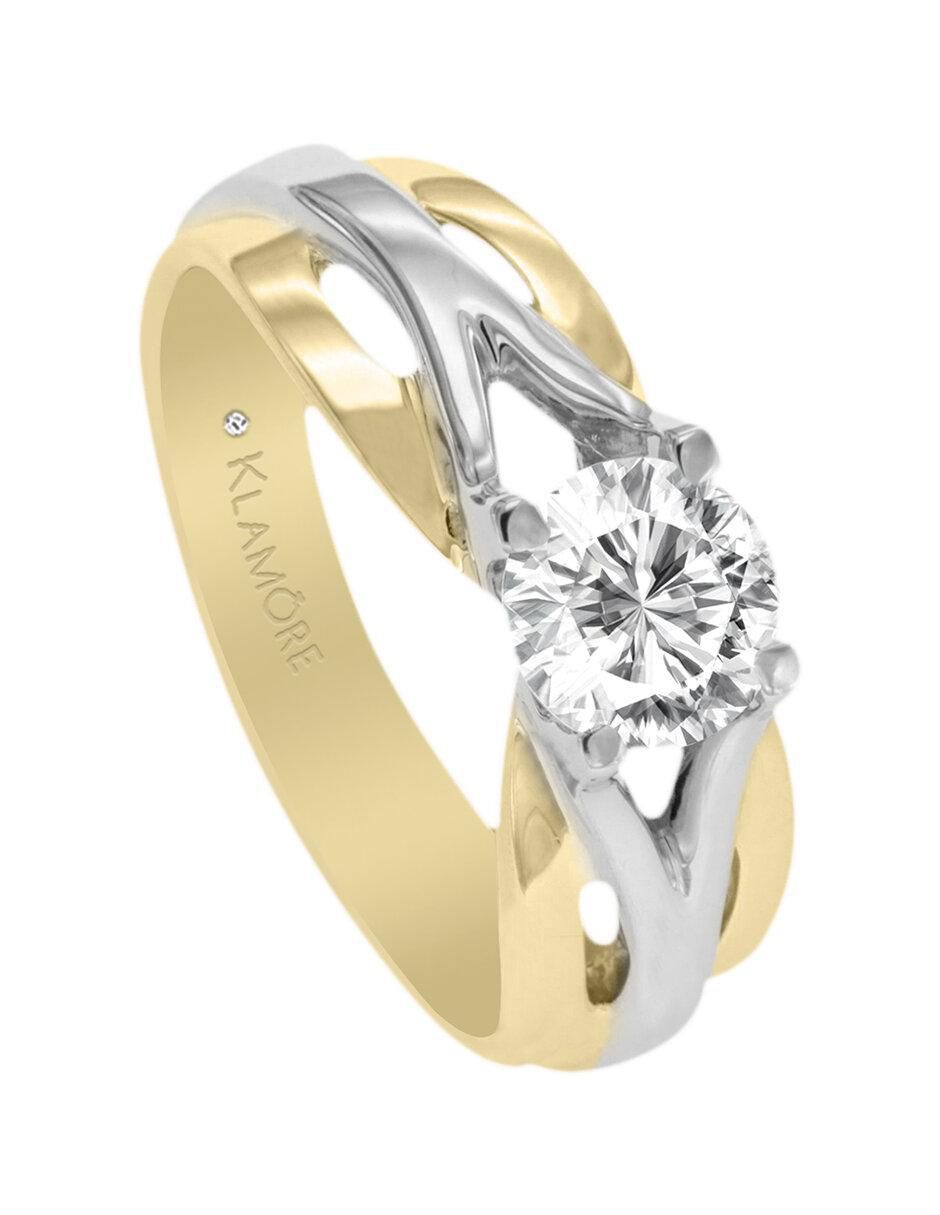 Solitario 14 k Haley diamante 4
