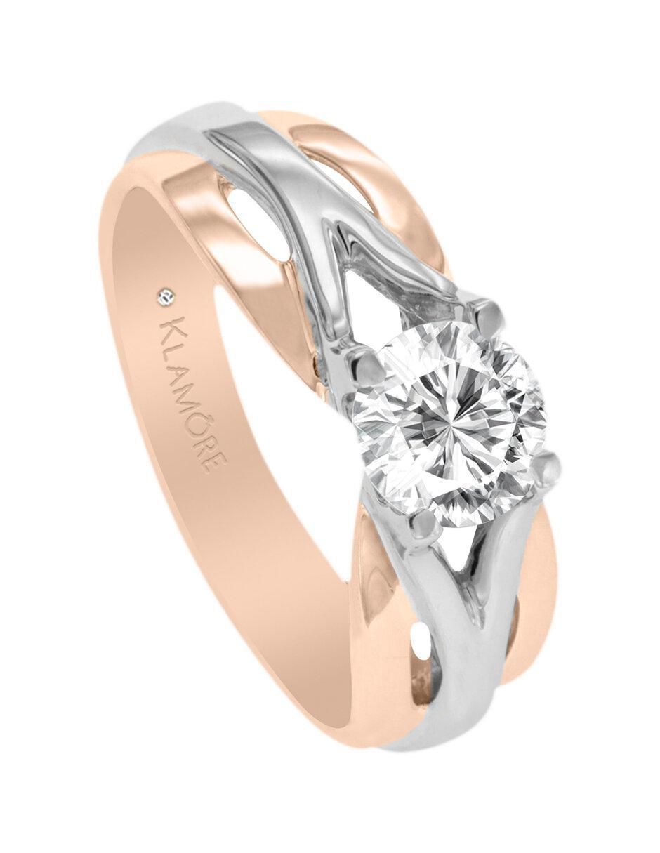 Solitario 14 k Haley diamante 3