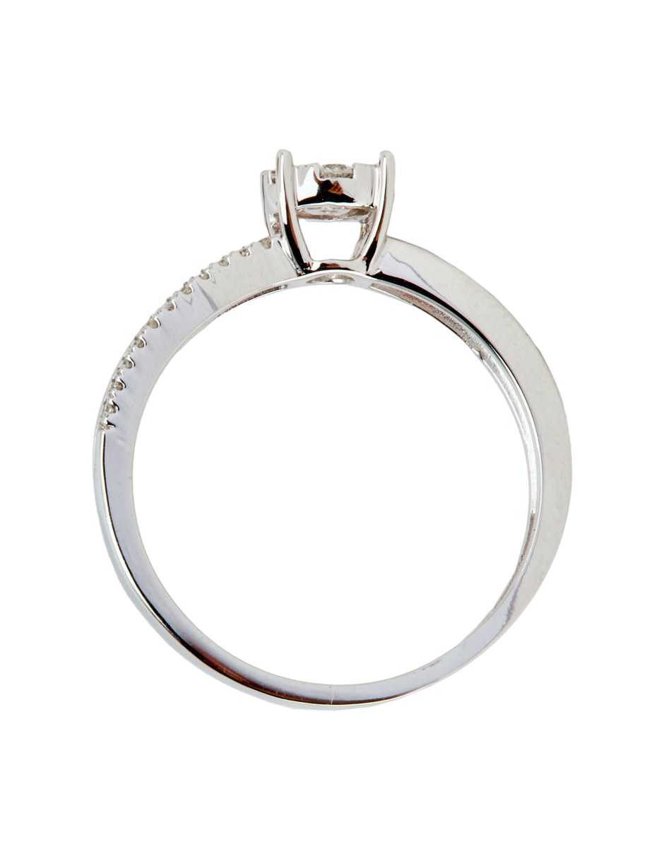 Anillo de compromiso de oro blanco 14 k Jayda diamante