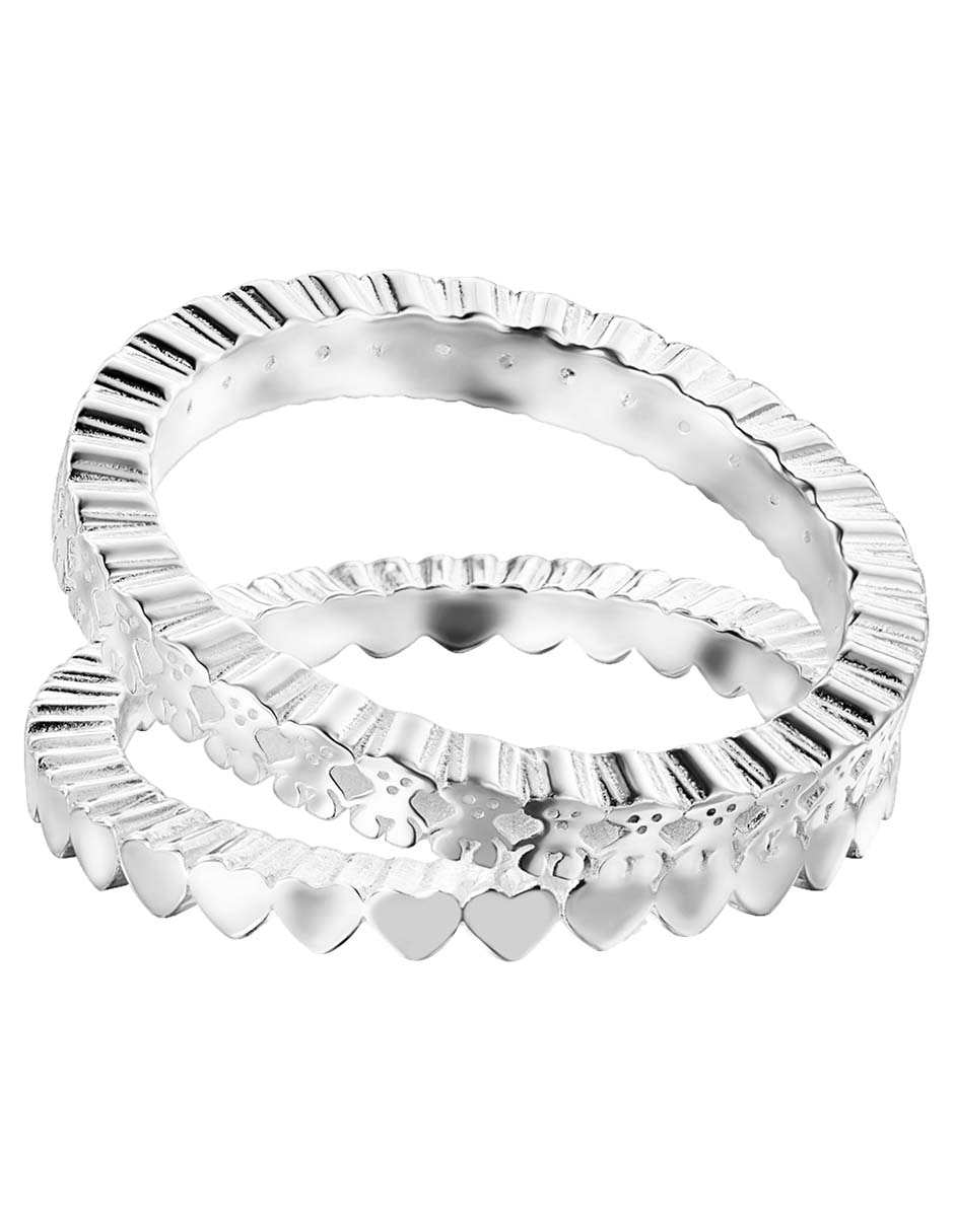 Anillo Straight de plata brillante 3