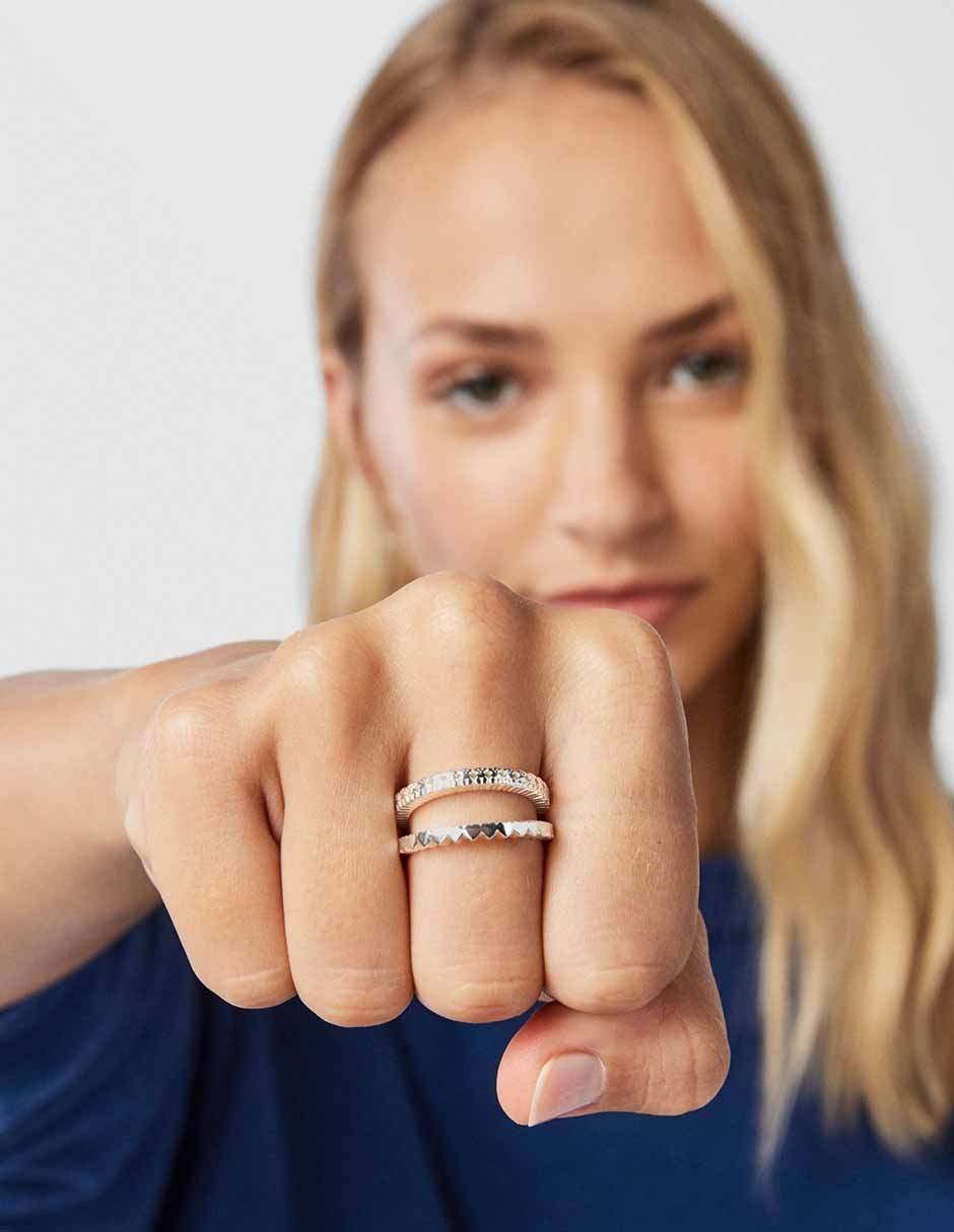 Anillo Straight de plata brillante 5