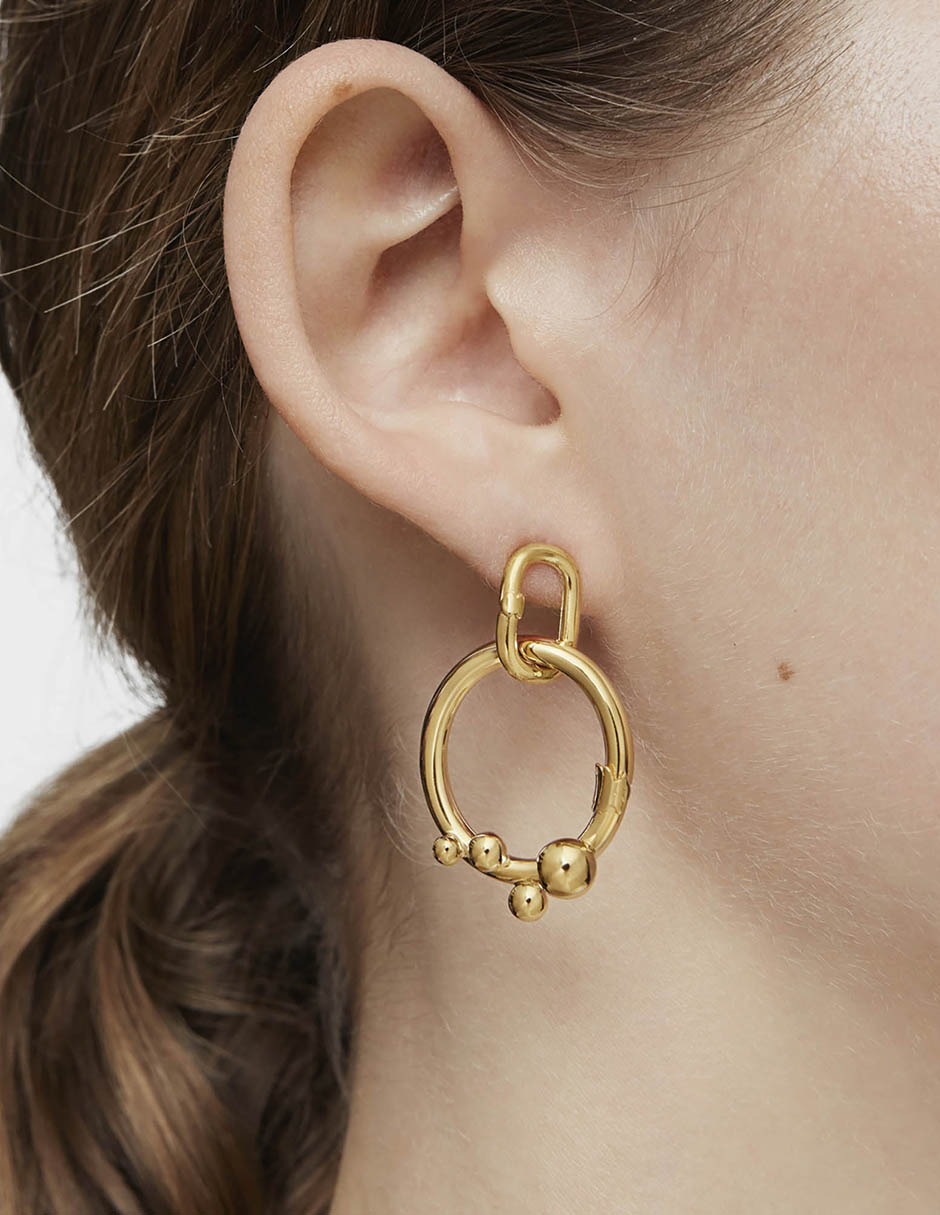 Aretes de aro de plata 5