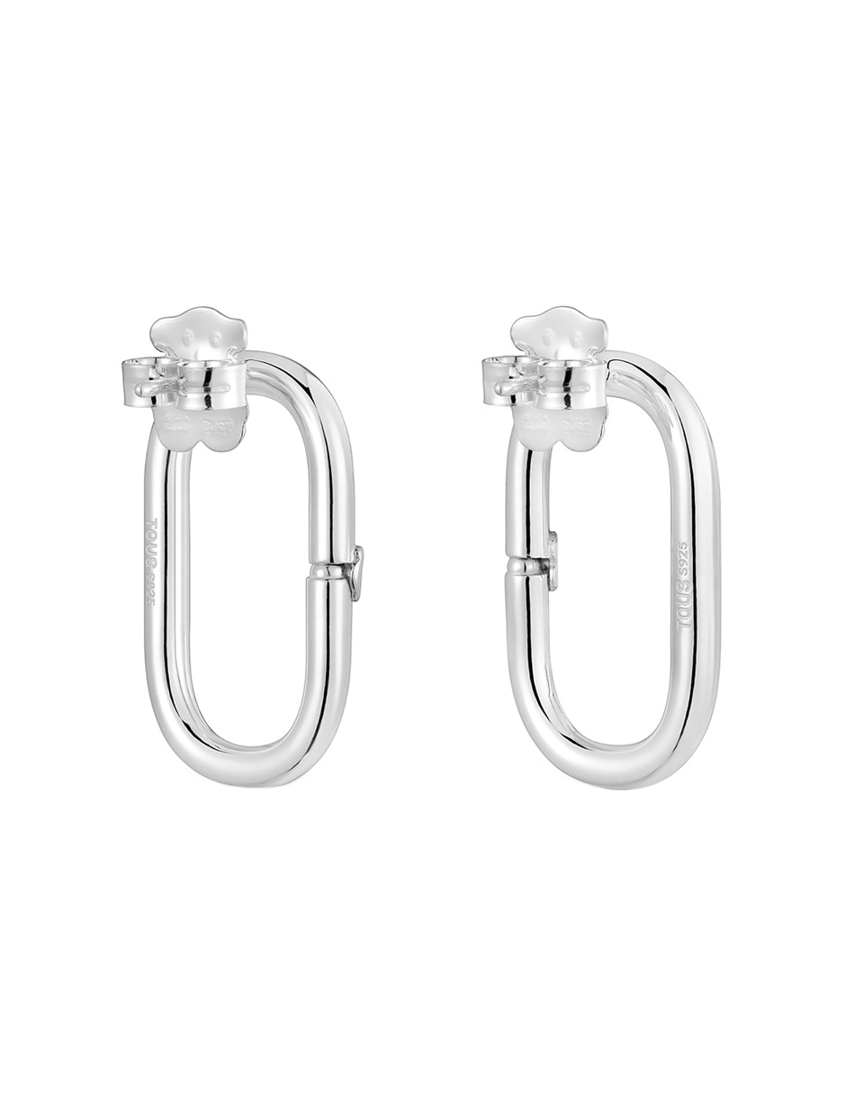 Aretes ovalados Tous Hold Oval de plata P 925 con acabado brillante