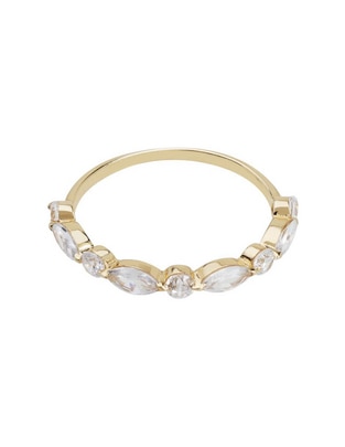 Anillo 14 K de oro zirconia