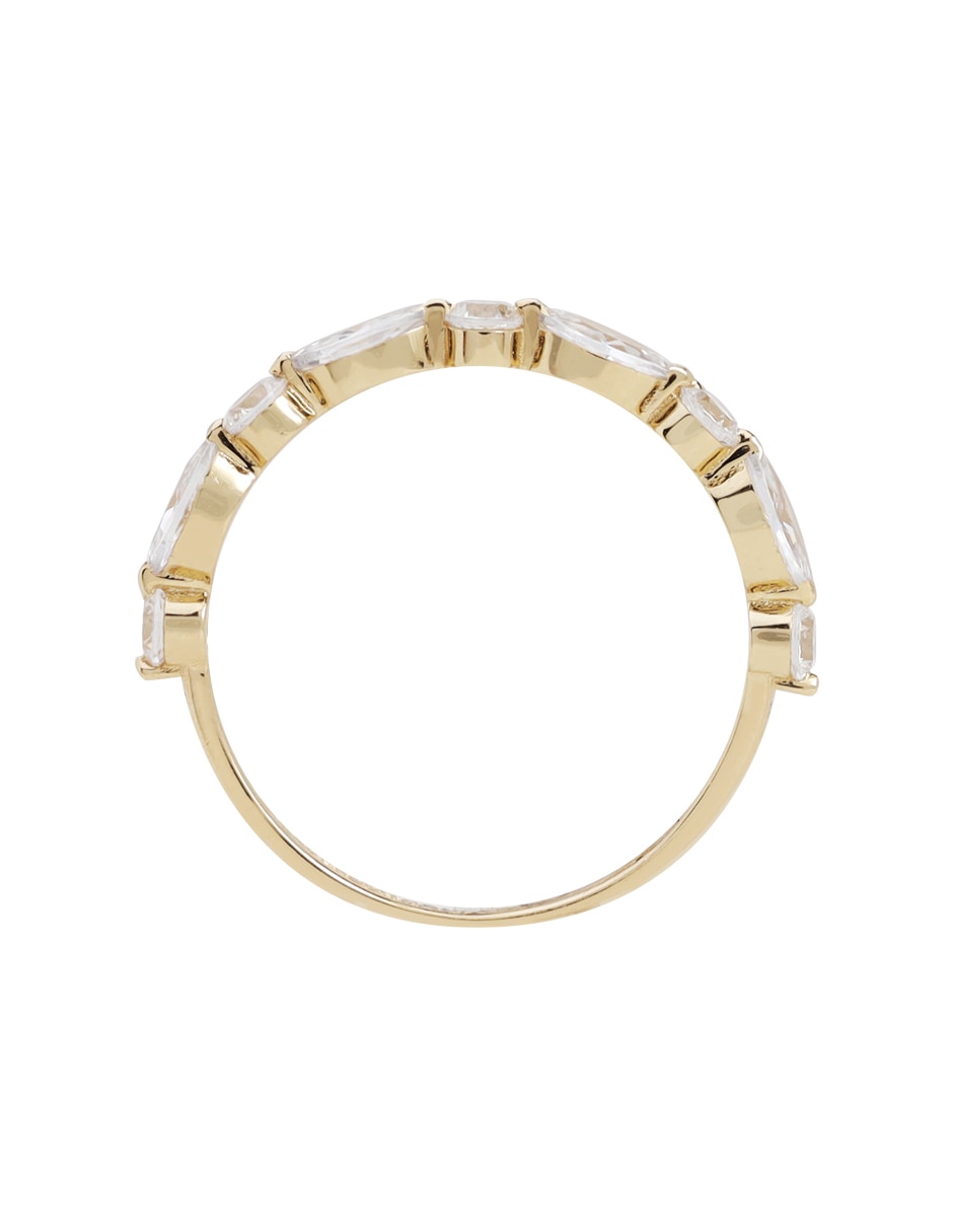 Anillo 14 K de oro zirconia