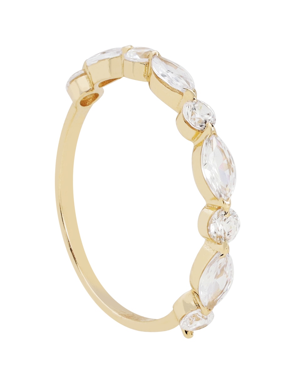 Anillo 14 K de oro zirconia