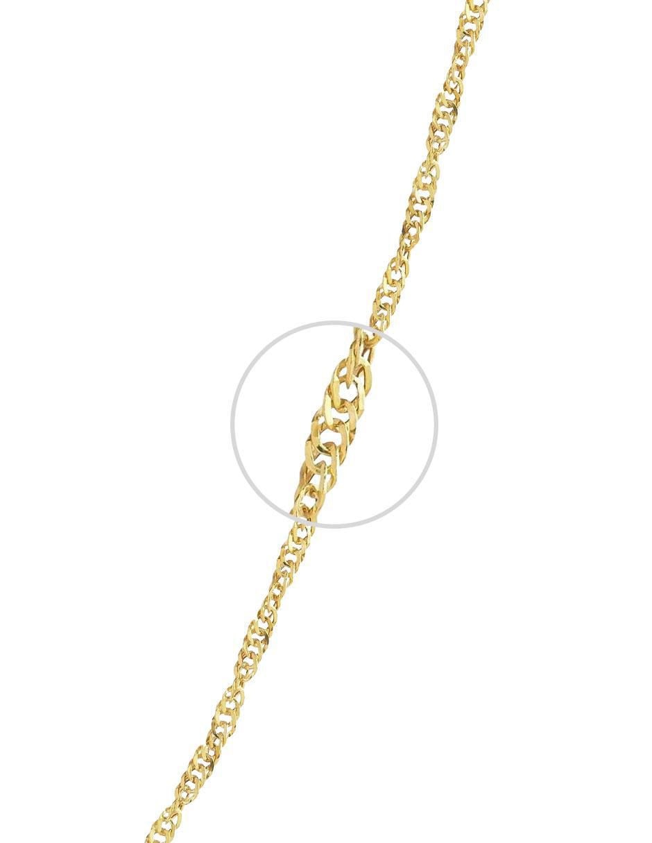 Collar con dije ovalado de oro 10 K 3