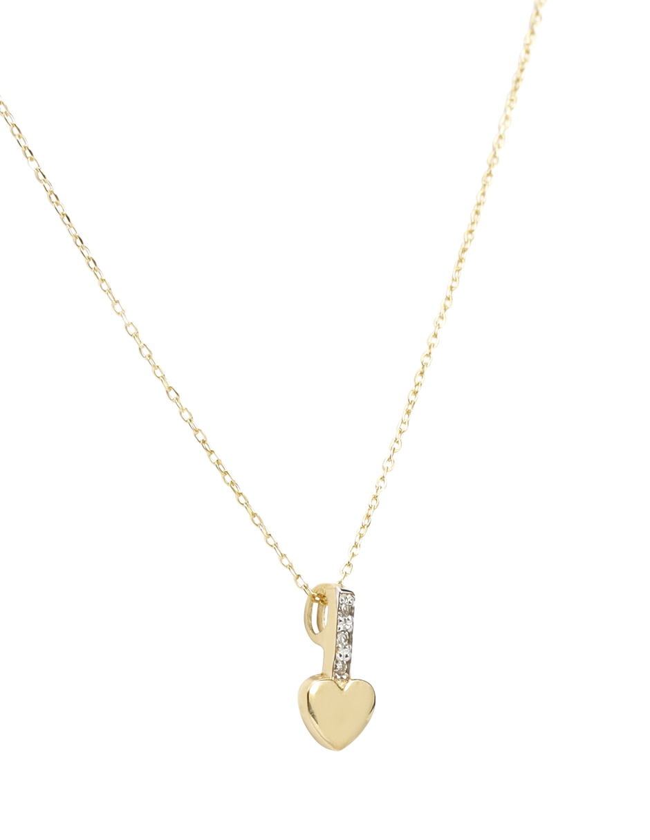 Collar de corazón Ttvarios Tetera de oro 14 K