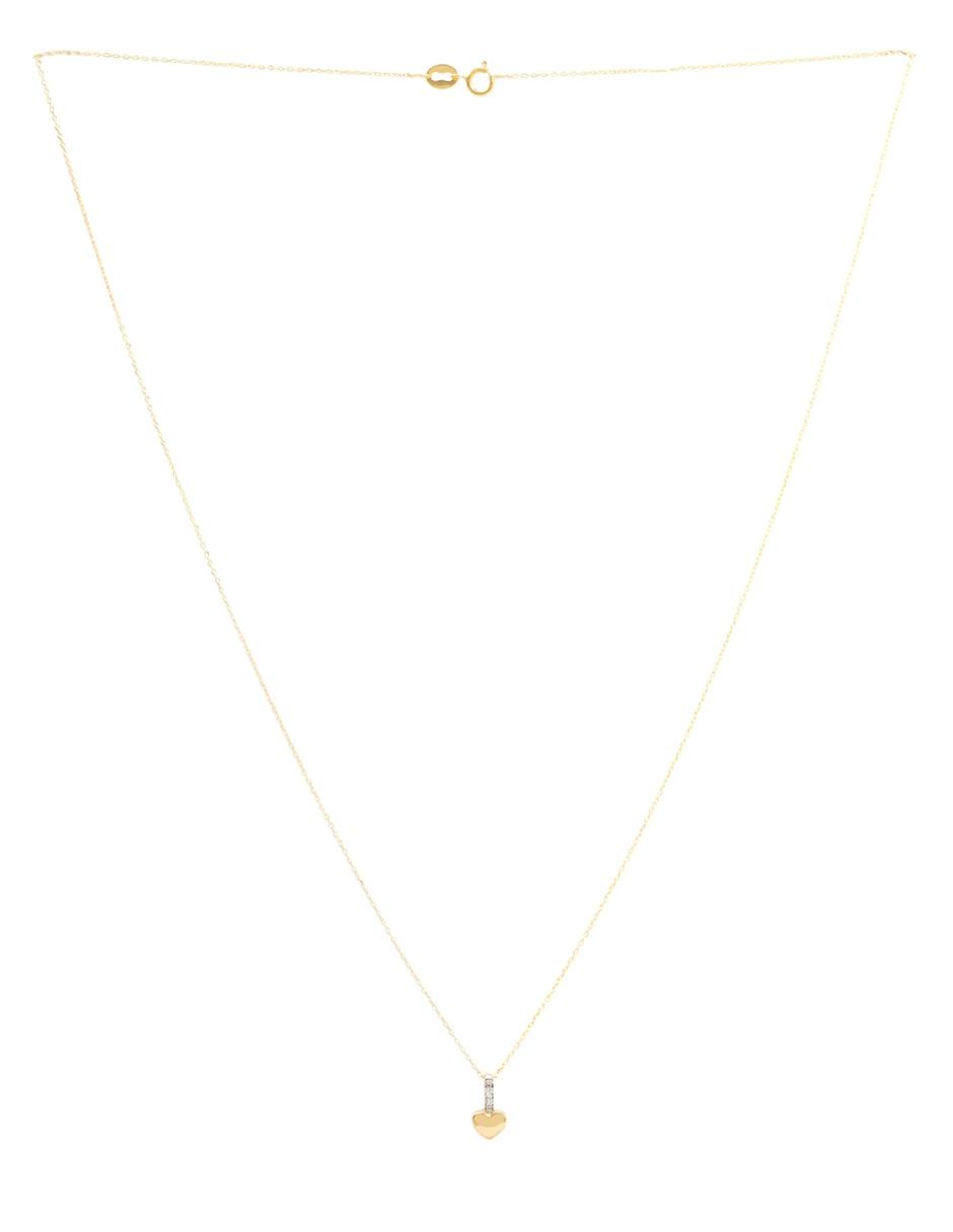 Collar de corazón Tetera de oro 14 K Collar de corazón Tetera de oro 14 K