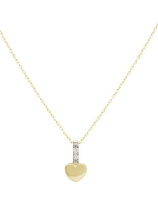 Collar de corazón Ttvarios Tetera de oro 14 K