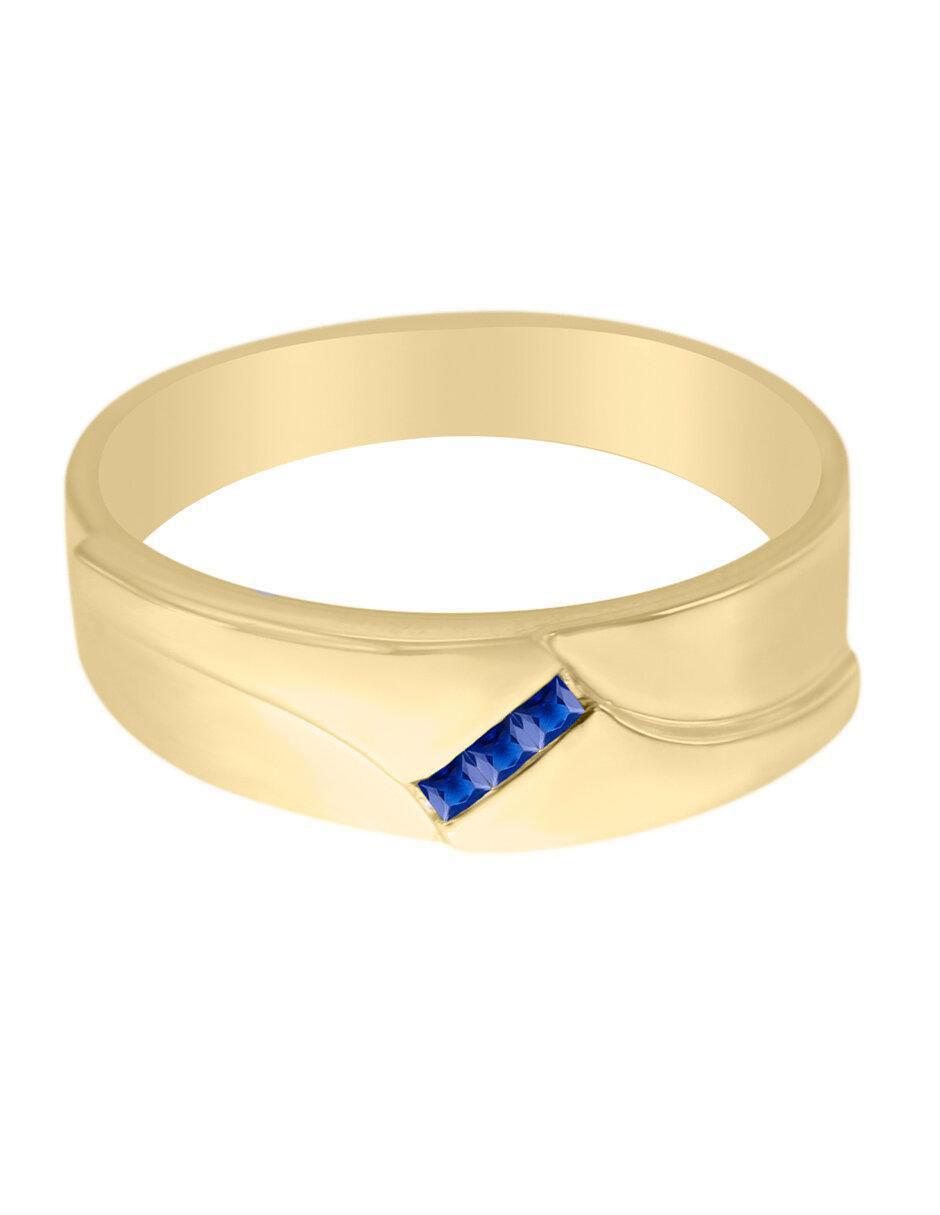 Anillo redondo Adalia 14 k de oro zafiro brillante Anillo redondo Adalia 14 k de oro zafiro brillante