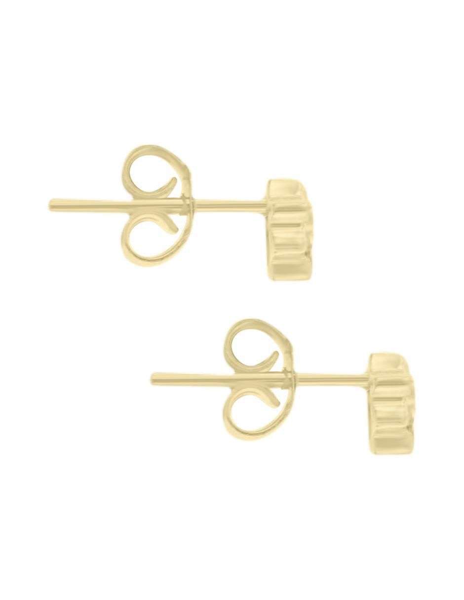 Aretes de estrella de oro con acabado brillante diamante 2