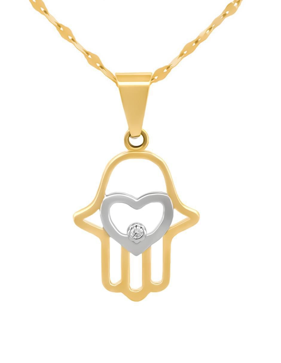 Collar de mano de fátima de oro 10 K Collar de mano de fátima de oro 10 K