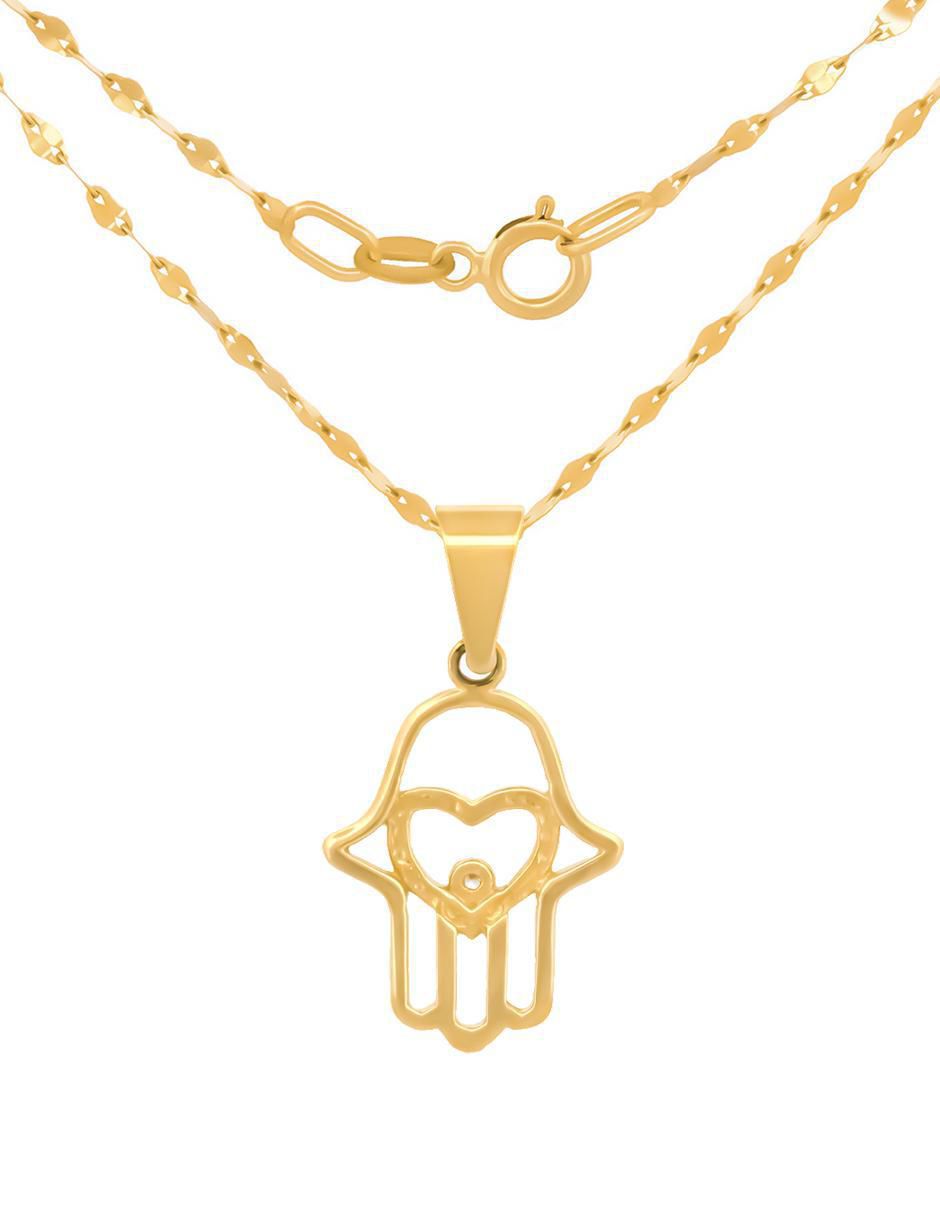 Collar mano de fátima de oro 10 K 2