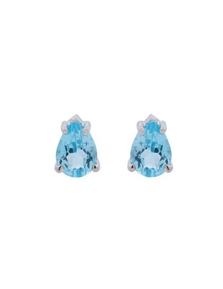 Aretes de gota de oro con acabado espejo topacio Aretes de gota de oro con acabado espejo topacio