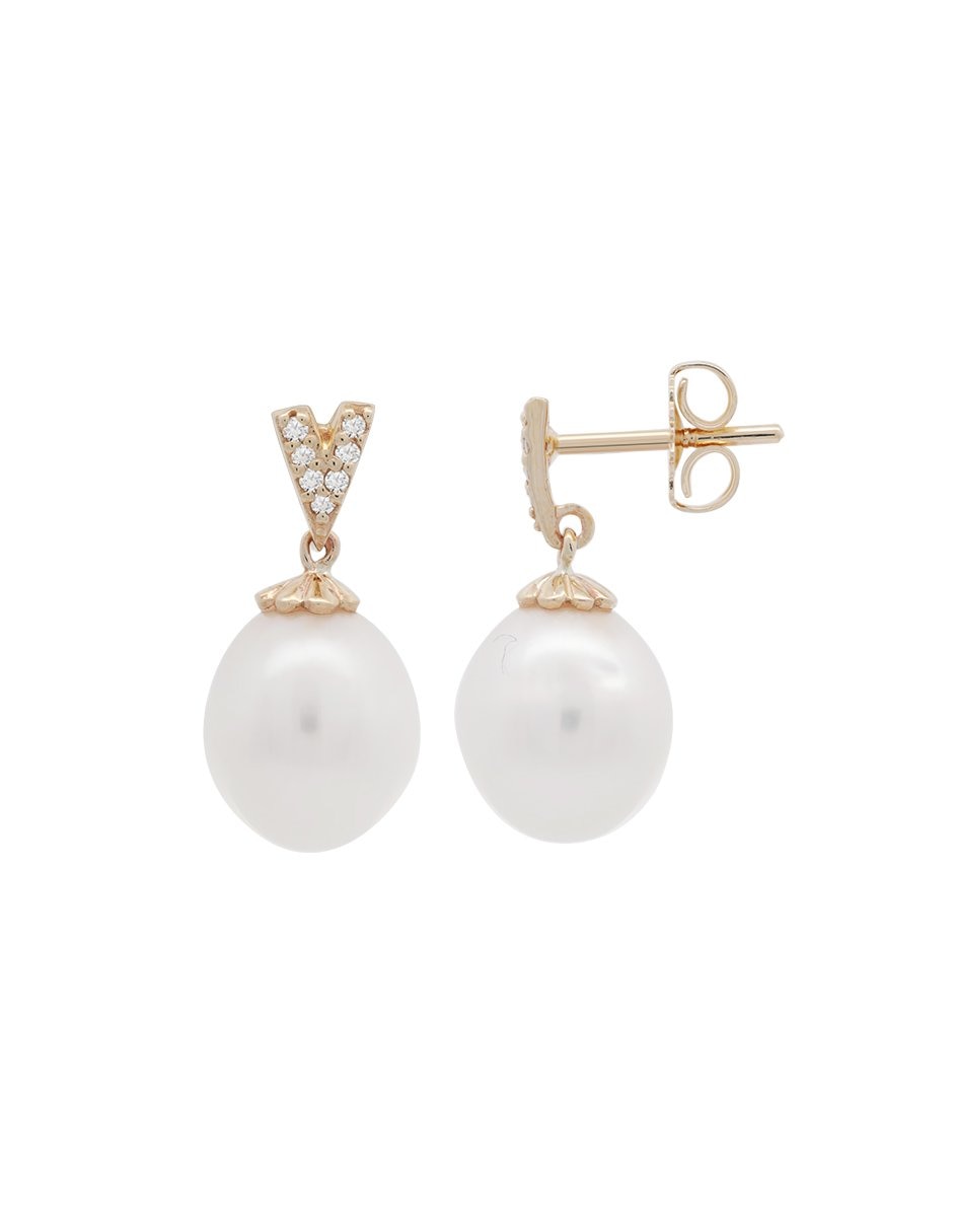 Aretes de óvalo de oro con acabado lustre diamante 3